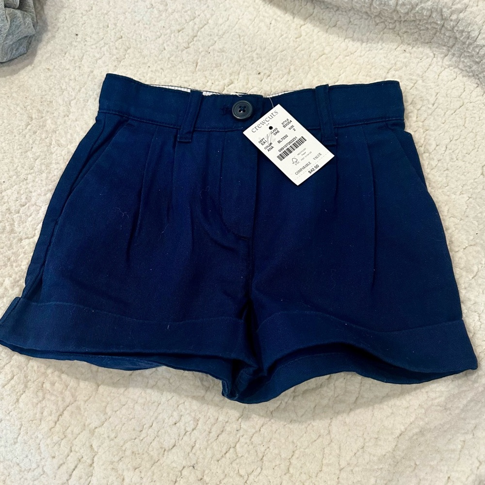 Crewcuts High Waist Navy Shorts - Picture 2 of 3